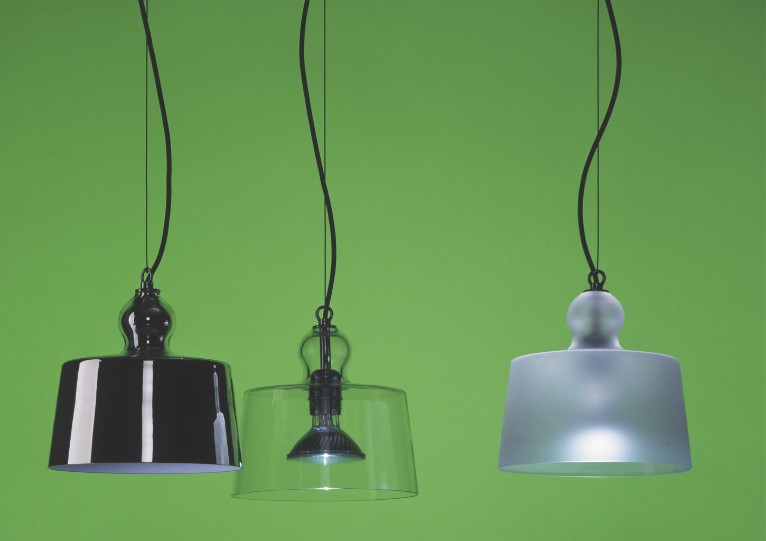 Acquatinta Black Pendant Lamp by Produzione Privata Lamps